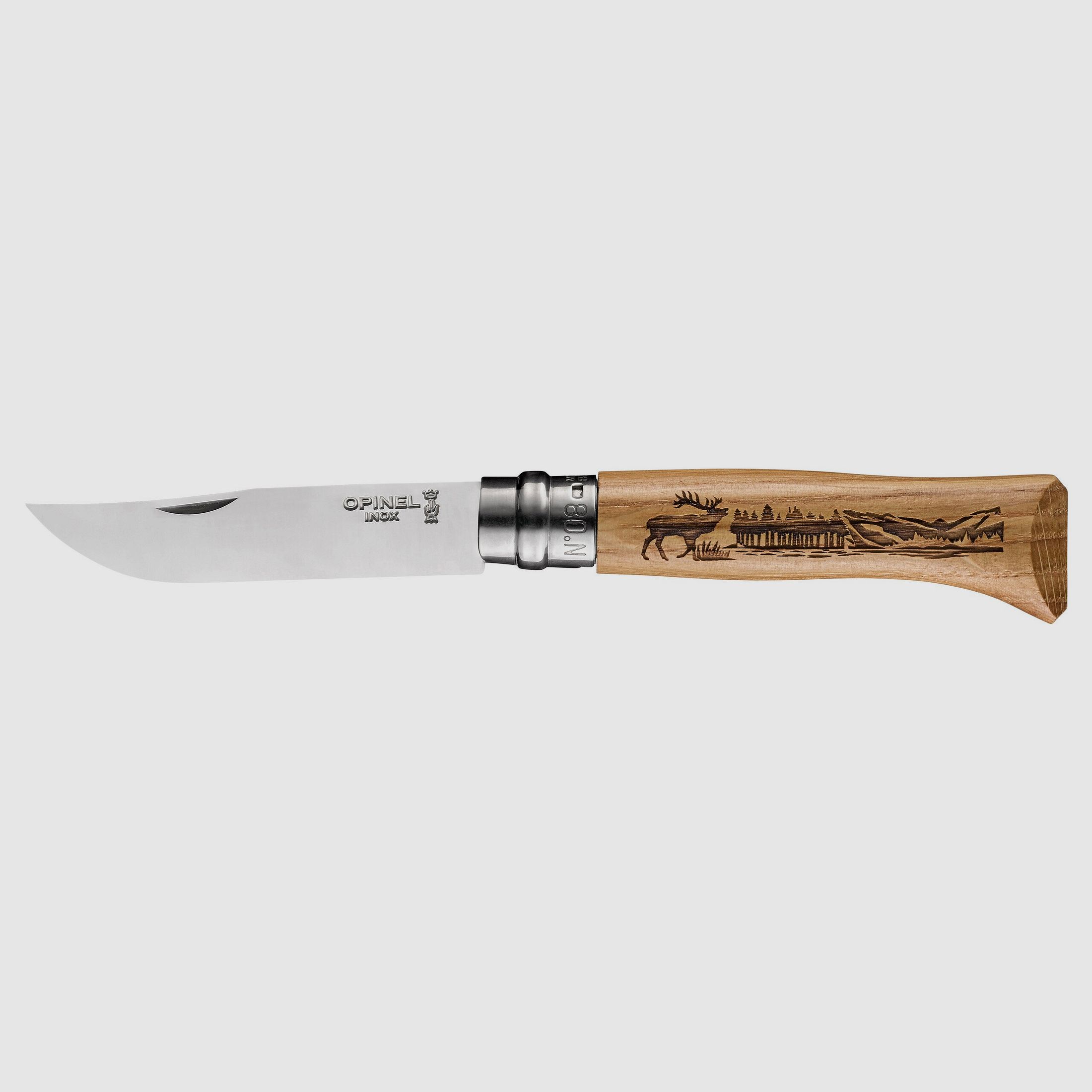 Opinel Messer Nr. 8 Animalia Hirsch