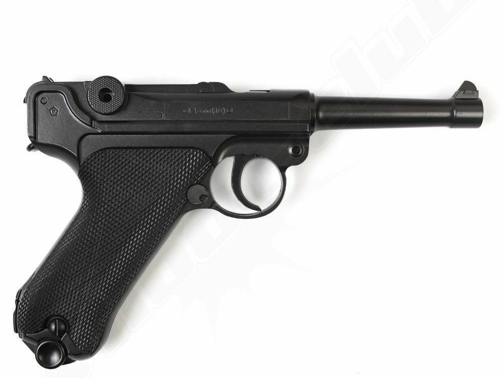 Legends	 P08 CO2 Pistole schwarz - 4,5mm Stahl BBs KF Set