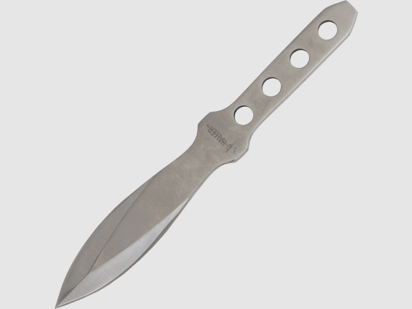 Cuchillo de lanzamiento plateado 2 piezas incluido estuche de nylon