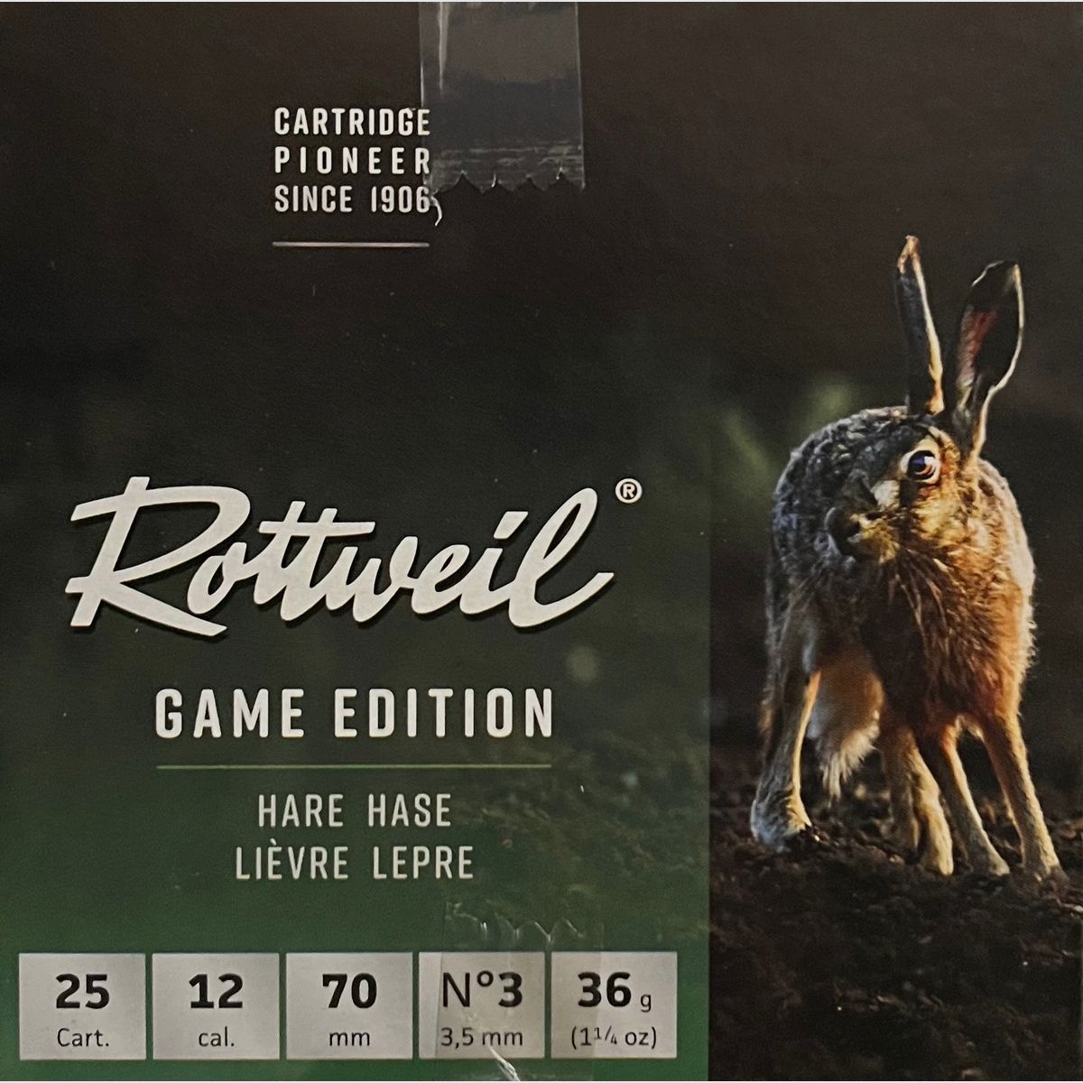 Rottweil Game Edition Hase – Kaliber 12/70- 25 Schuß