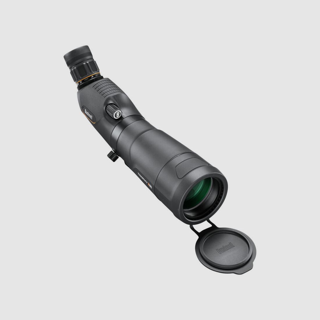 Bushnell Spotting Scope Trophy Xtreme 20-60x65mm with angled view, black, Porro prisms, with case and tripod