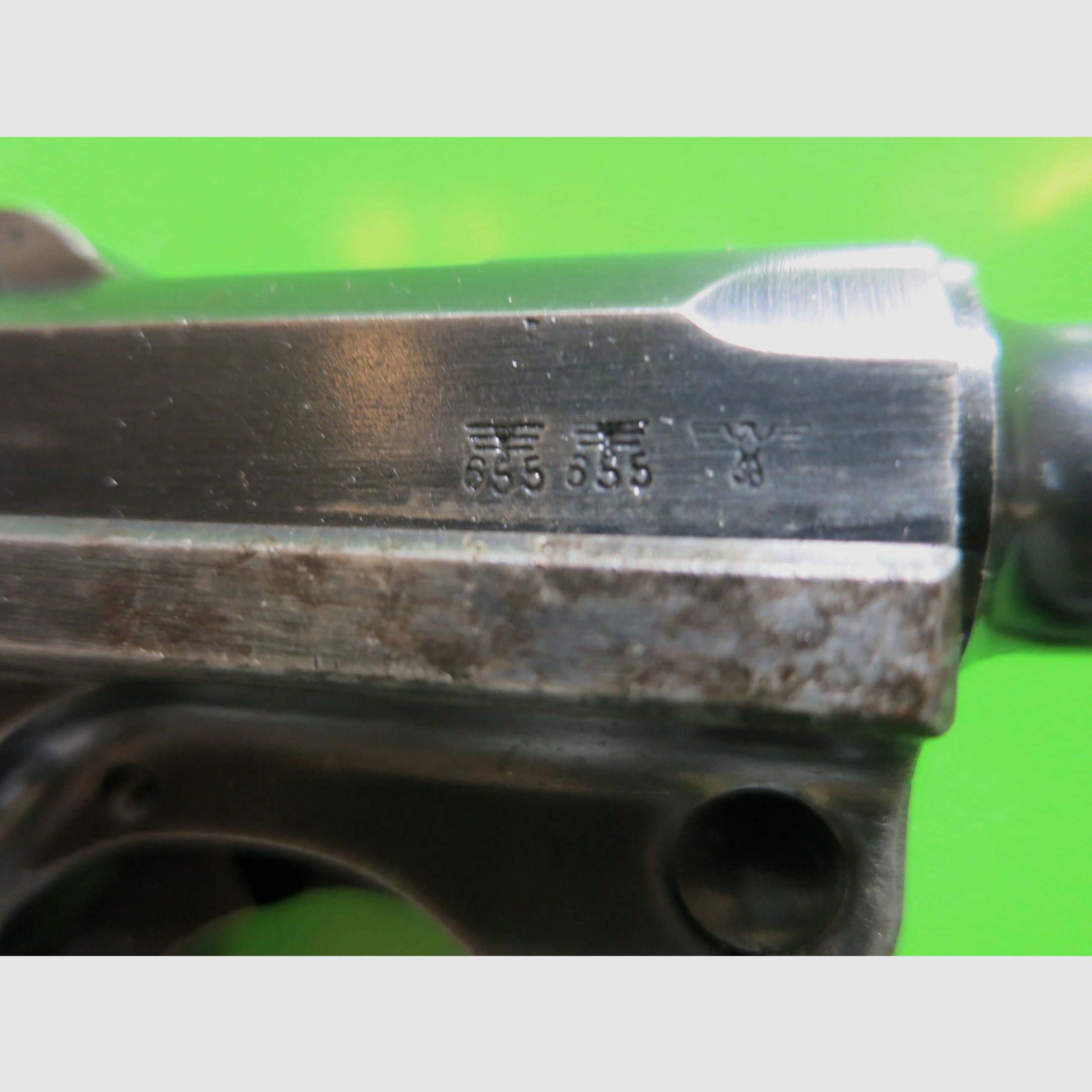 Deutsche Waffen- und Munitionsfabriken (DWM) 1939, Pistole 08 P08, 9 mm Luger, WaA 655 +Adler,  WW2     #67-