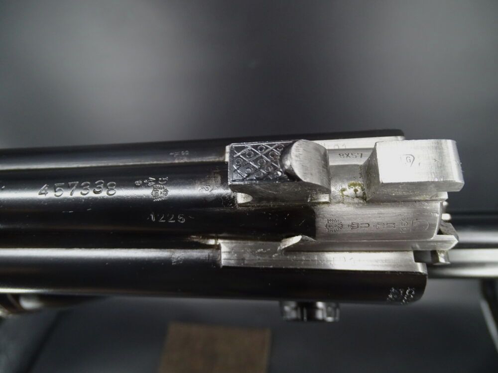 Bock / Doppelbüchsdrilling Sauer & Sohn 7x57R 8x57IRS 5,6x52R 2x Zeiss HT Sammlungsauflösung