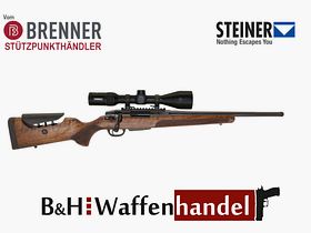 Brenner Komplettpaket:	 BR20 L.E. (Nussbaum, verstellbarer Schaftrücken / Limited Edition) mit Steiner Ranger 3-12x56