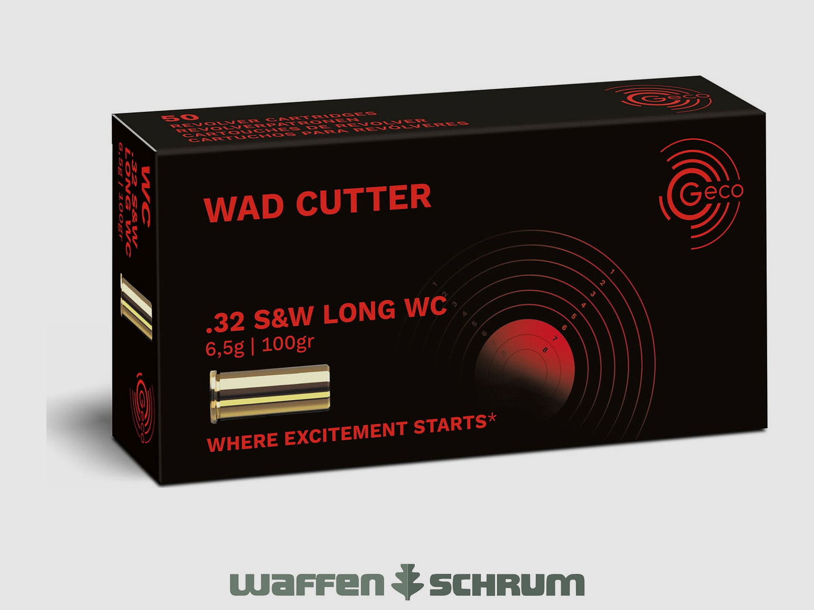 Geco WC 6.5g - 100gr .32 S&W Long