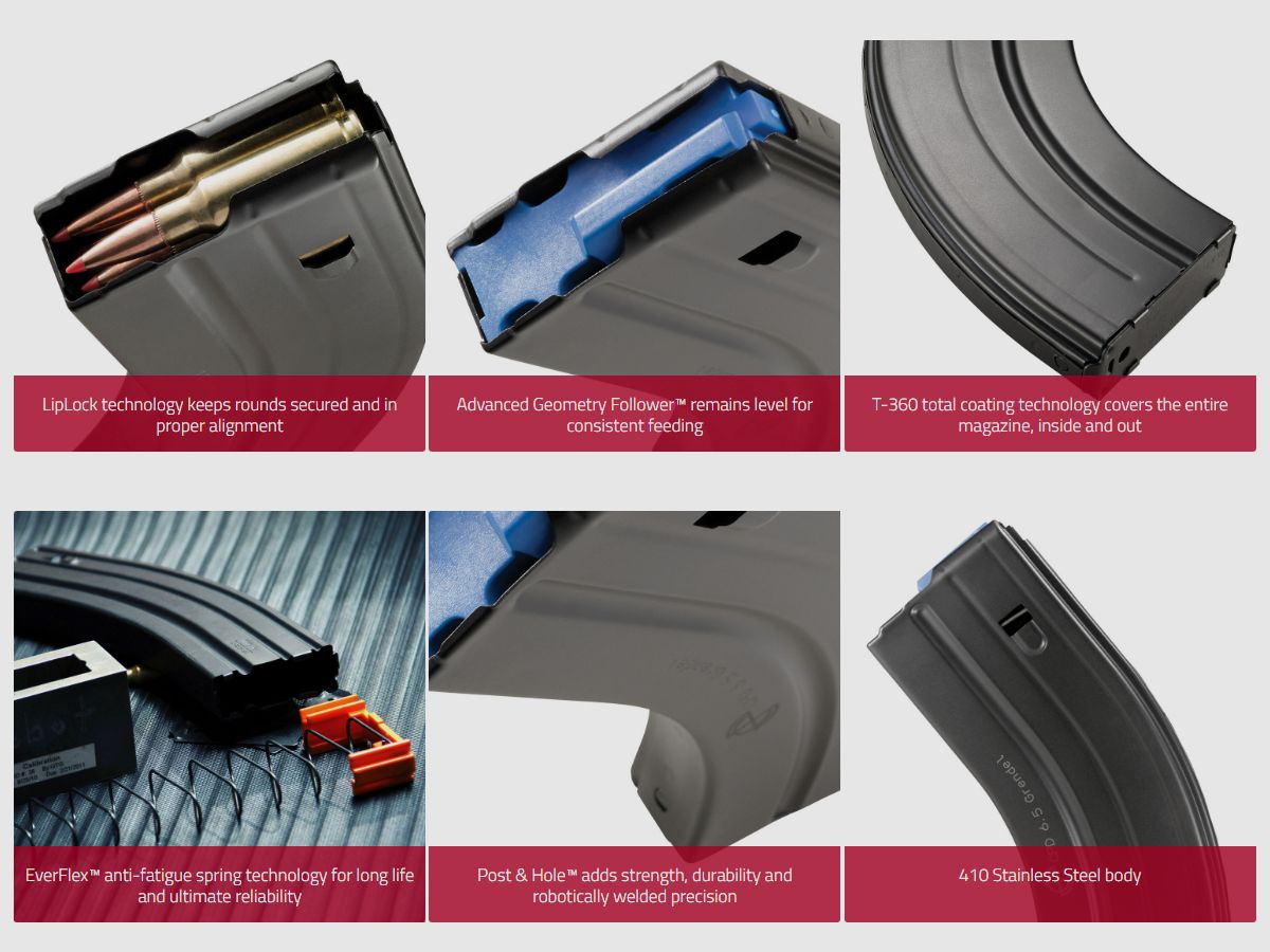 DURAMAG AR15 6.5 GRENDEL/6MM ARC/22ARC Magazine 10rd SS BLK, Bild 2 von 4