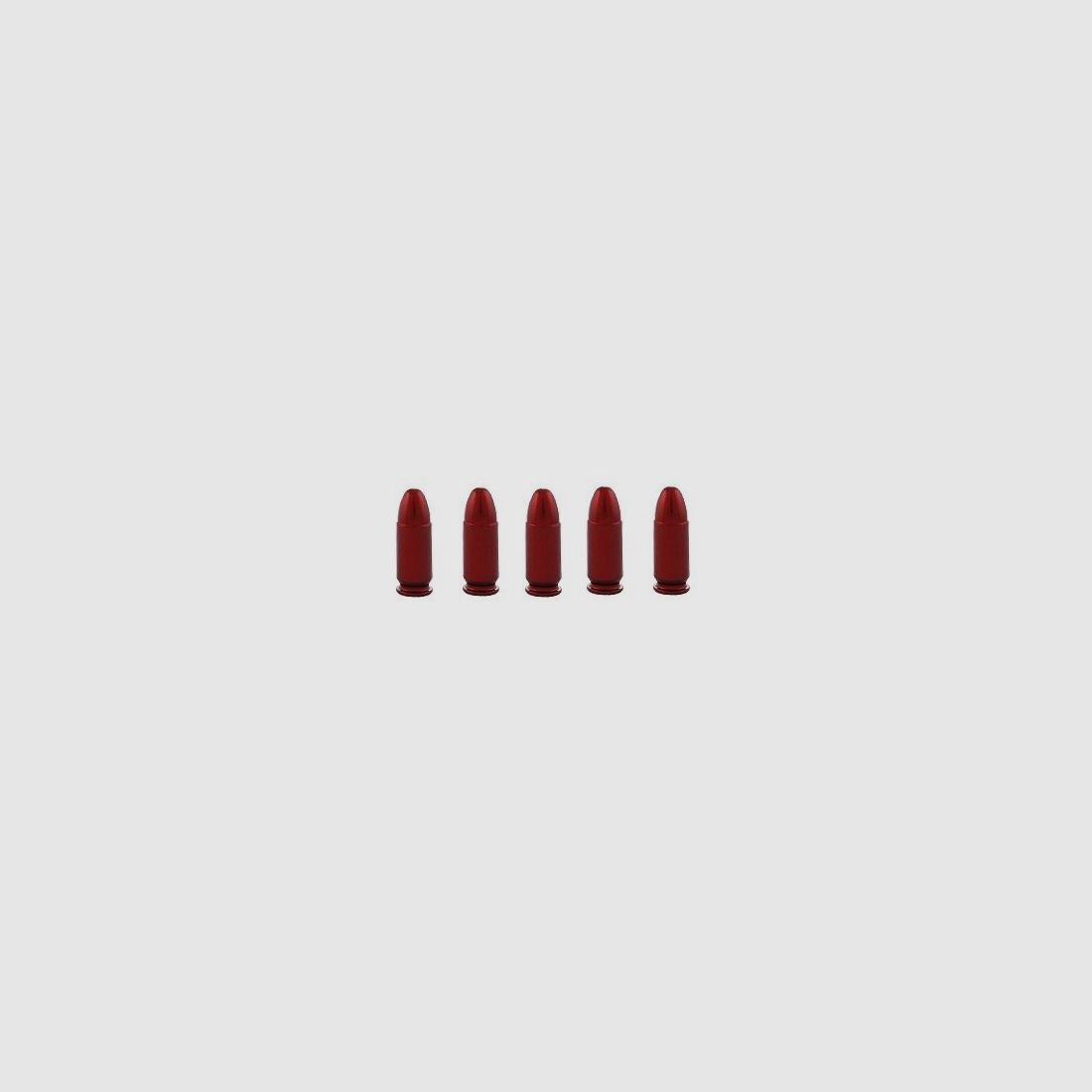 5 Blank cartridges red .380Auto/9mmShort pistol