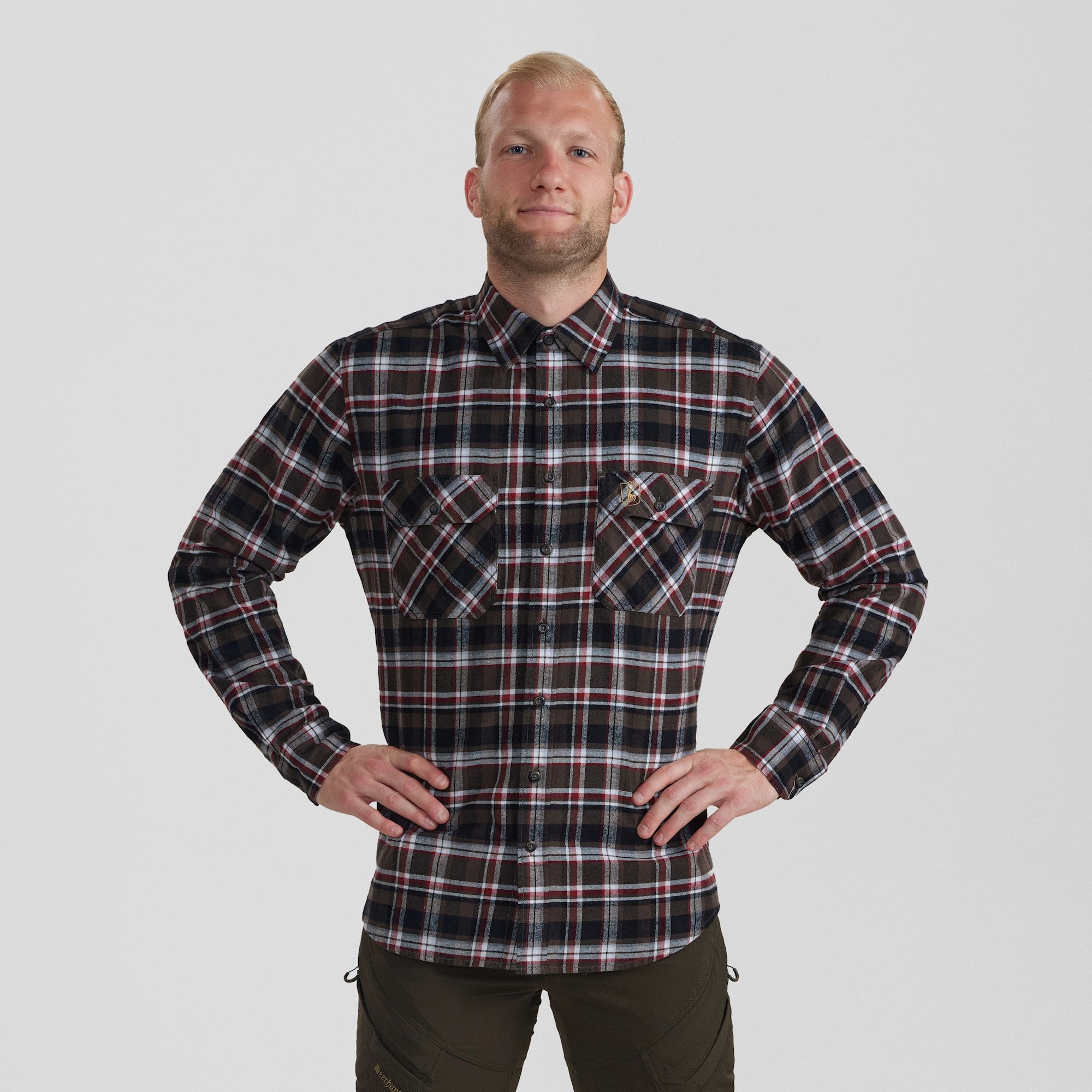 Deerhunter Nathan Shirt Male Brown Check 43/44