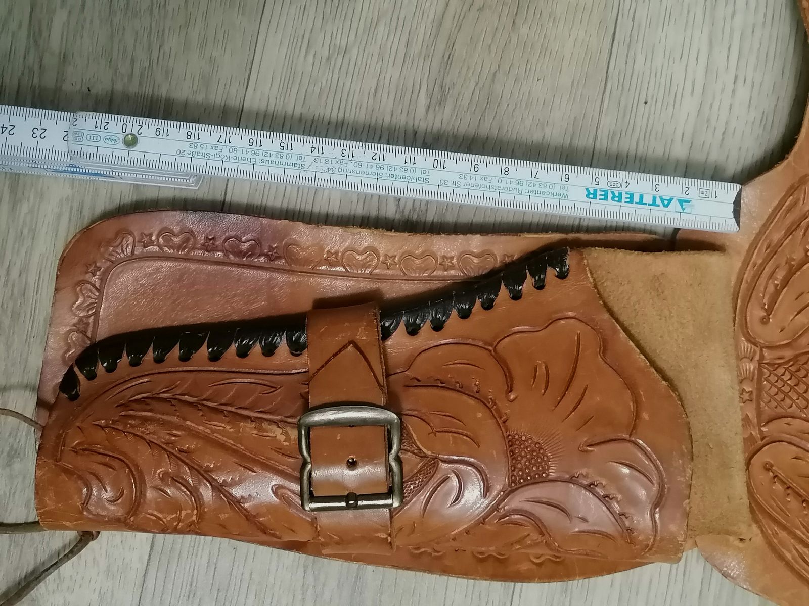 Western Revolver Gürtel Echt Leder