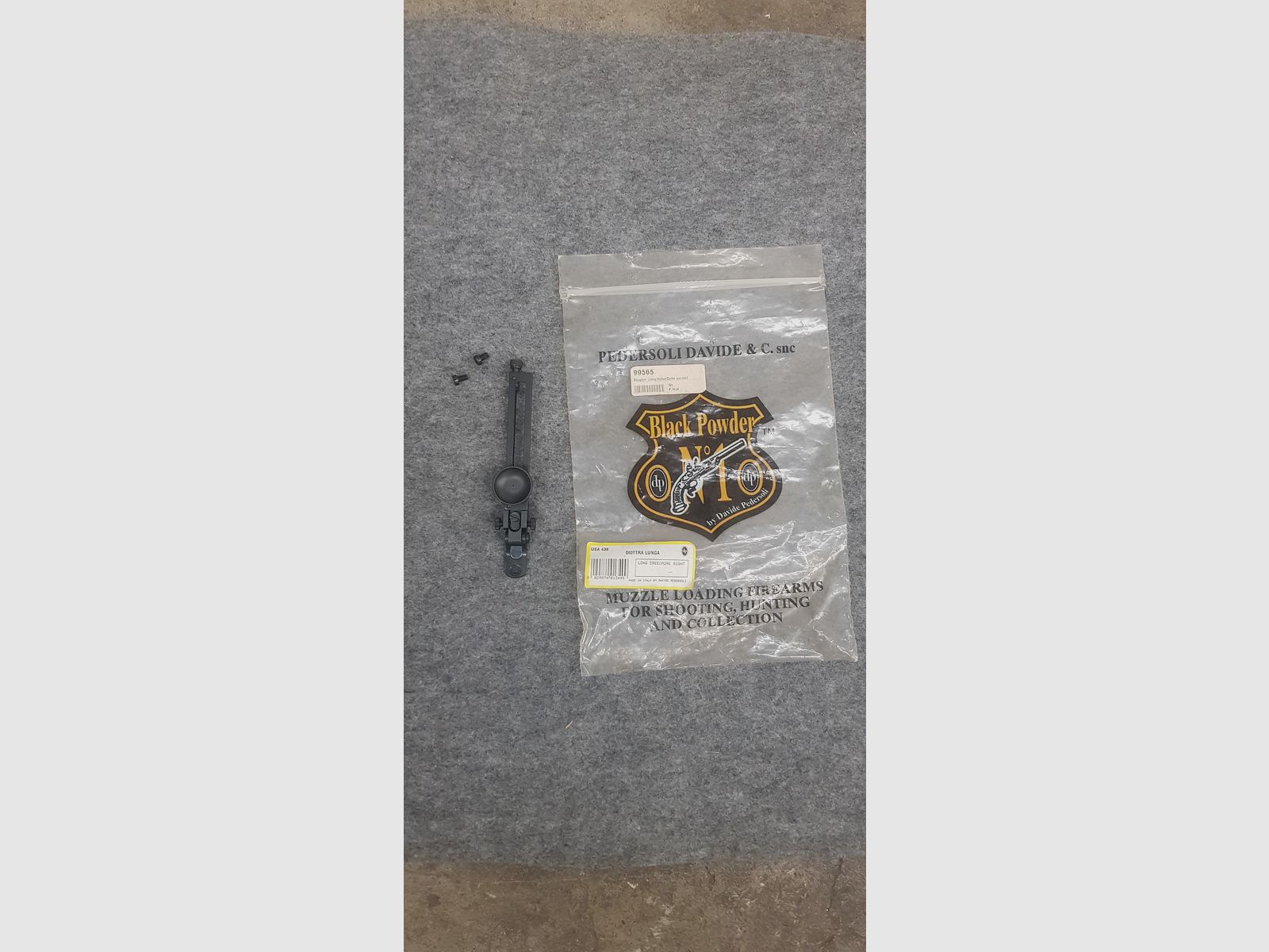 Lead spindle diopter Davide Pedersoli long muzzleloader percussion rifle gun