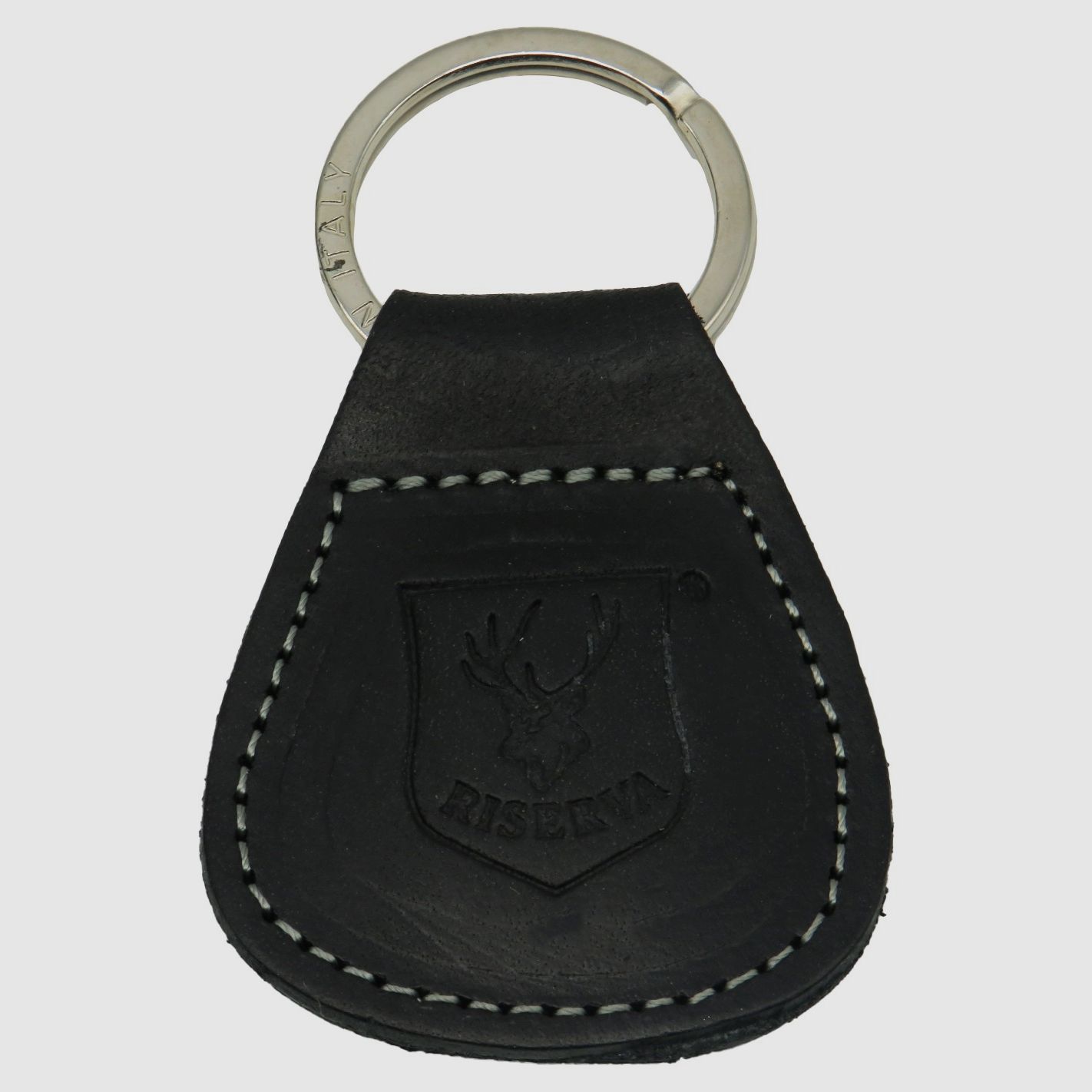 Riserva - Lizenz- und Schlüsselanhänger aus schwarzem Leder mit Geschenkverpackung R3102, Bild 5 von 6