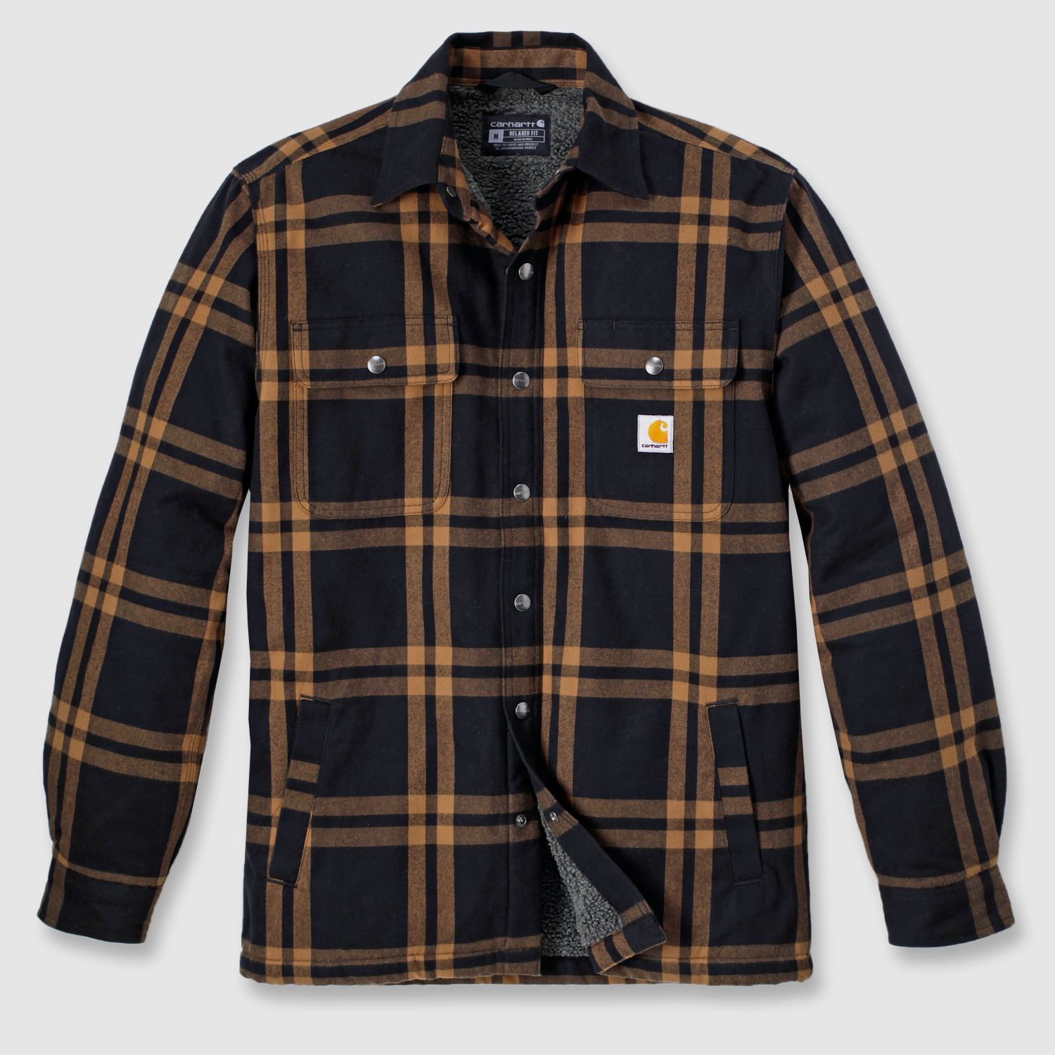 Carhartt Roane Hemdjacke mit Kapuze, Herren, Black, S