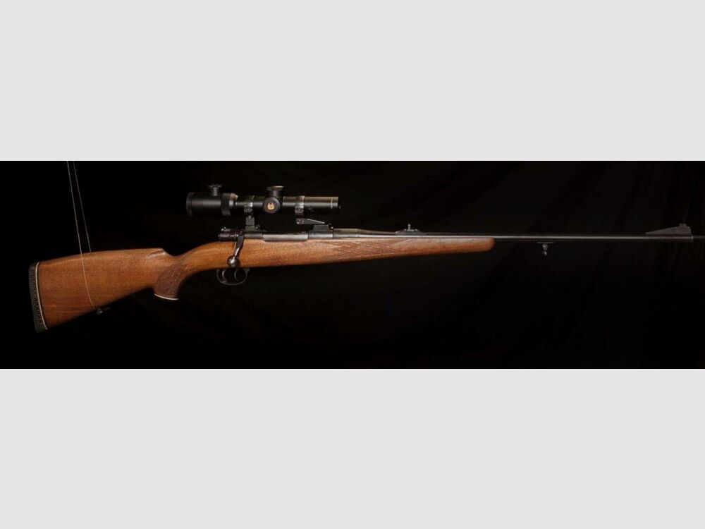 Sistema Mauser Velser 98 Stutzen con montaggio girevole e cannocchiale da caccia Drückjagd, immagine 1 di 8