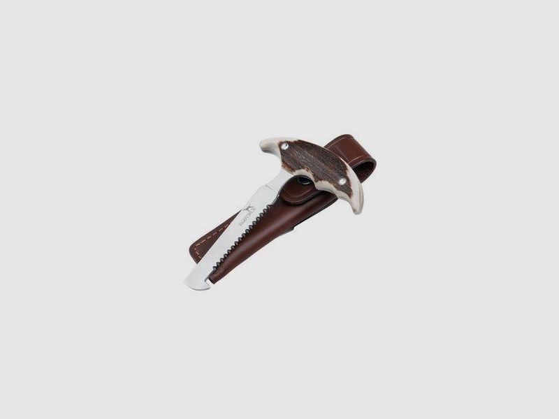 Parforce Aufbrechsäge, 10cm - mit Hirschhorn-Griffschalen