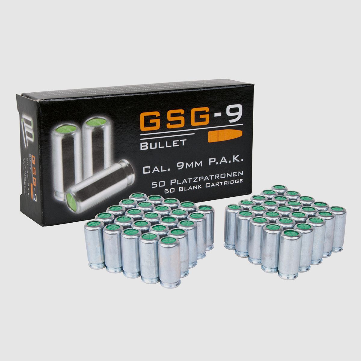 GSG-9 9mm P.A.K., kaliber || naboje blank