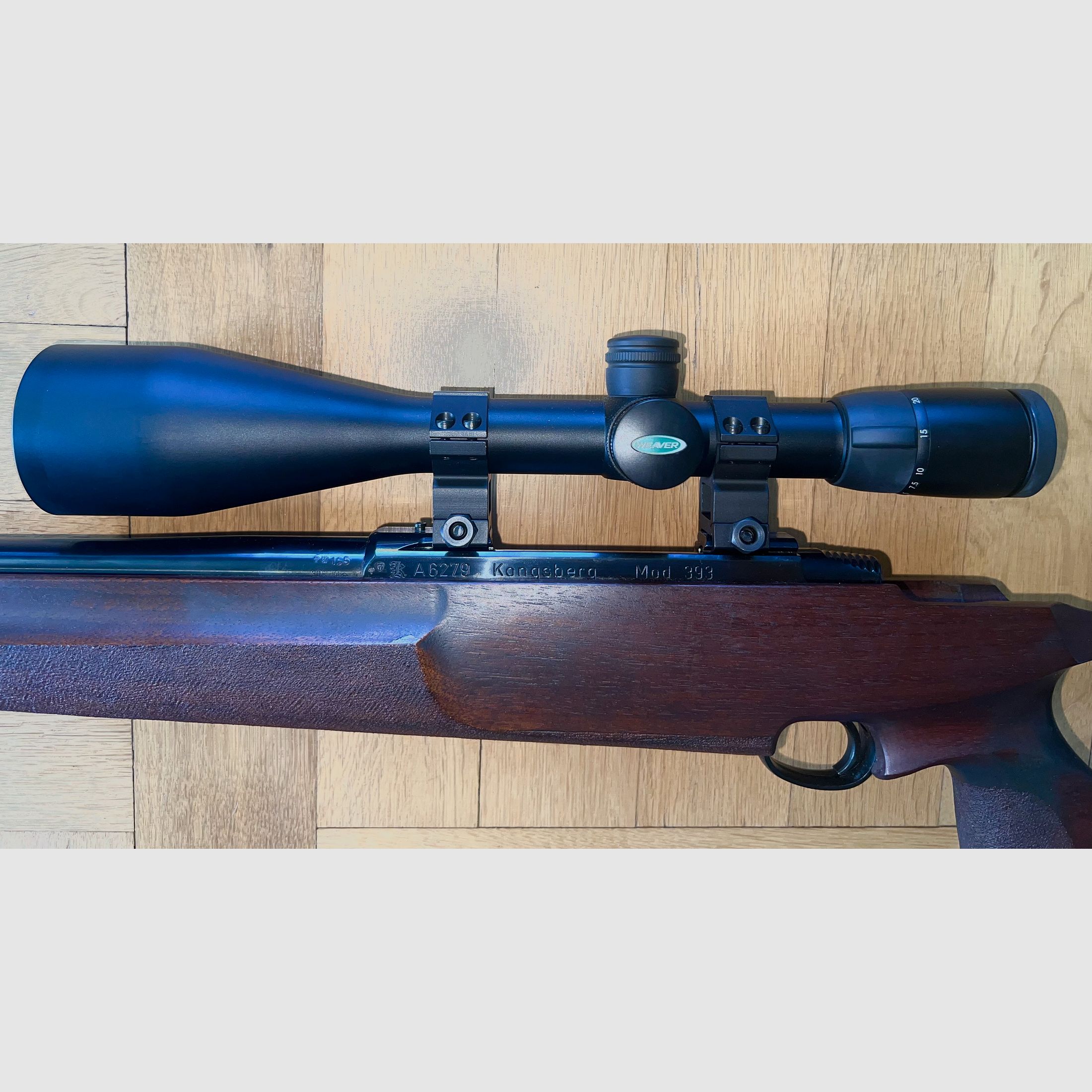 Kongsberg 393 met ZF Weaver 5-25x56mm scope