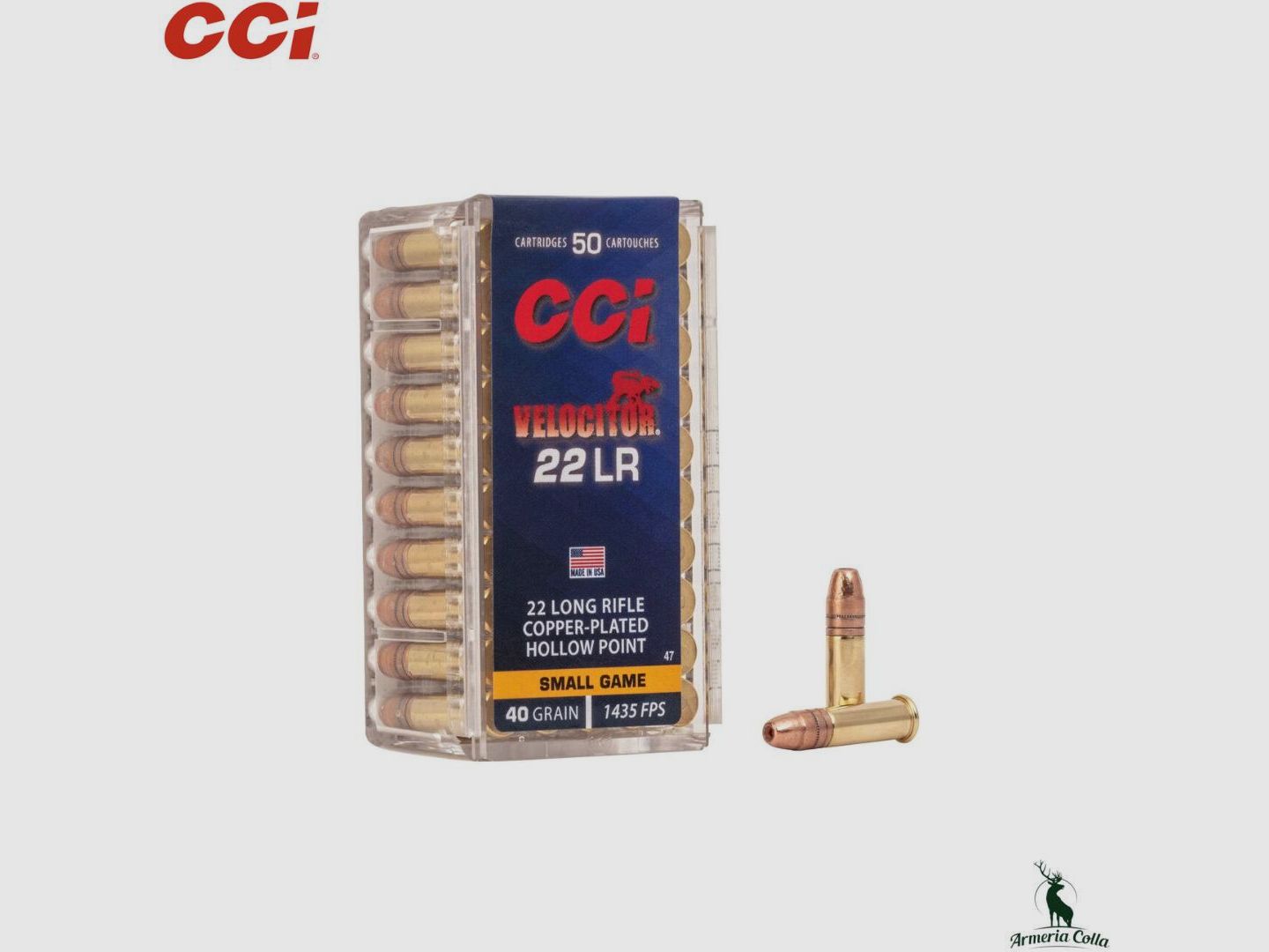 Cci Munizioni Velocitor HP cal. .22Lr 40gr