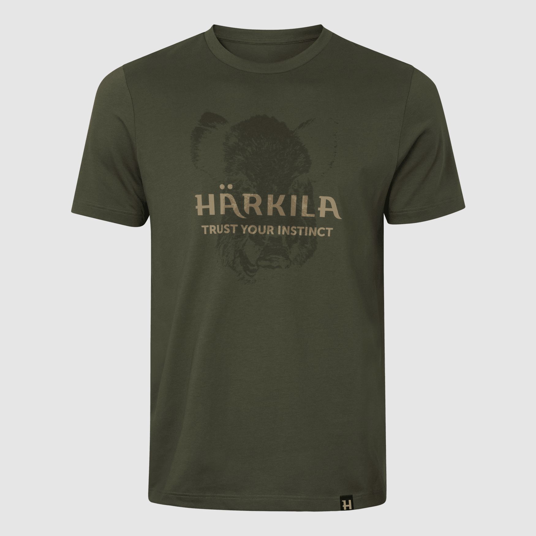 Härkila Wildboar S/S T-shirt with wild boar logo Men Forest Night XXL