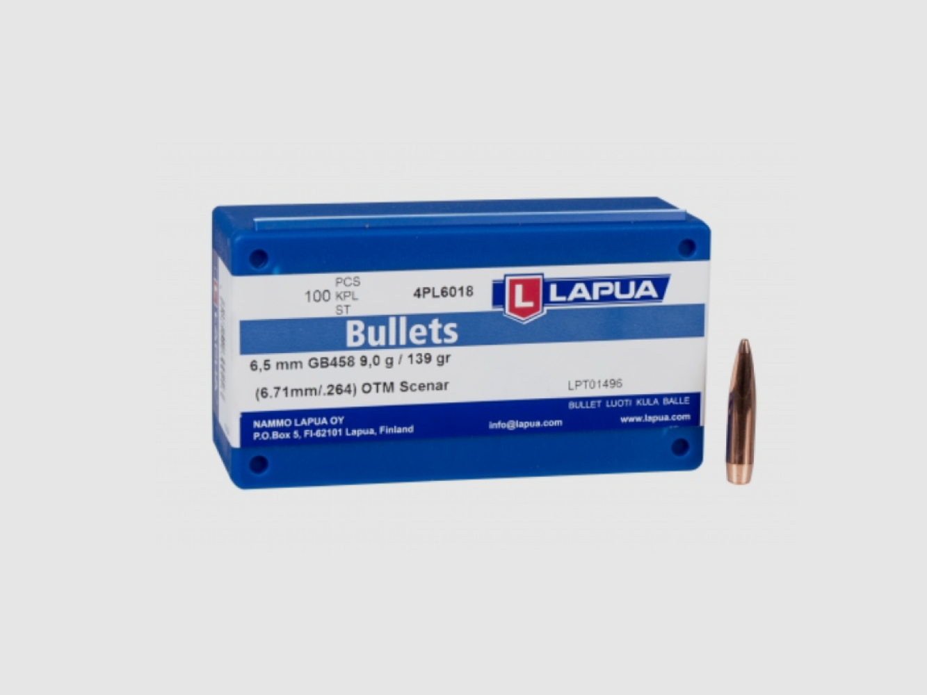.264 Proiettili Lapua Scenar OTM 139gr GB458 VE100