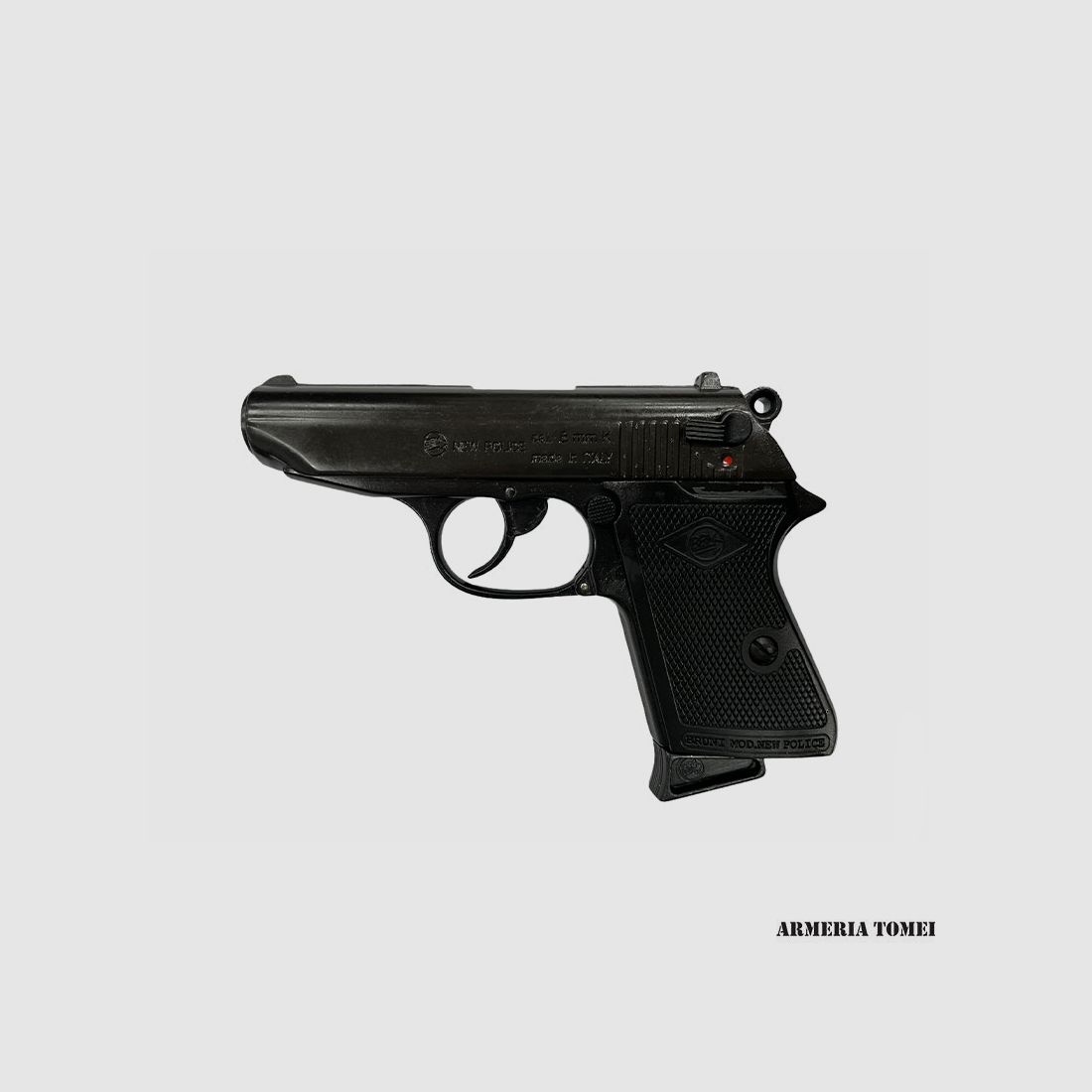 Startpistool – Bruni Replica Walther PPK New Police Kal. 8mm Zwart, afbeelding 3 van 3