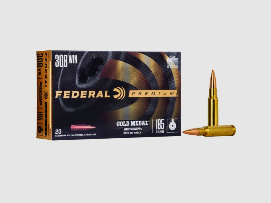 Federal .308 Win. Gold Medal Berger Jugernaught OTM 12g/185gr, image 1 of 2