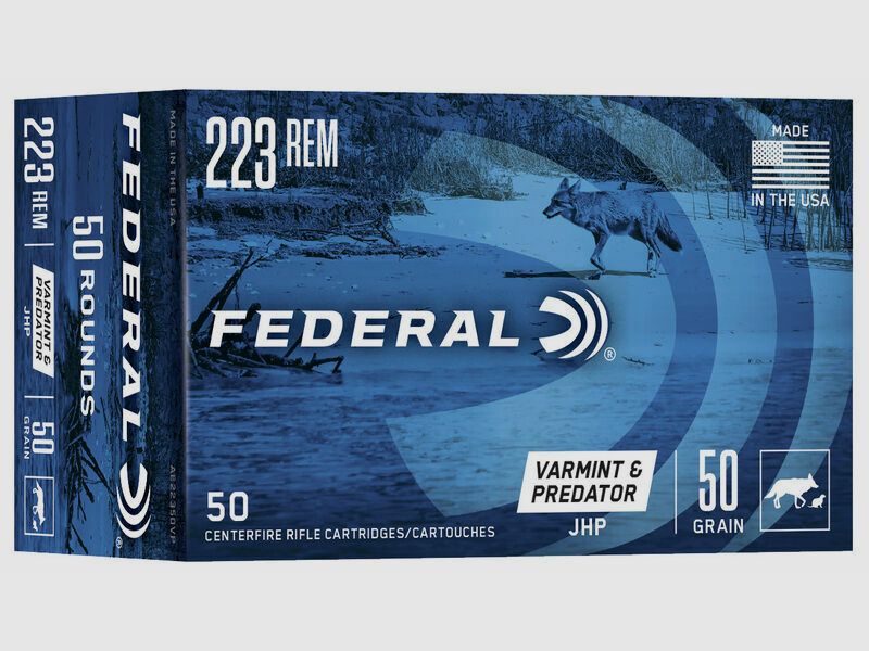 Federal Ammunition Varmit & Predator JHP 50 grs - 50 Stk