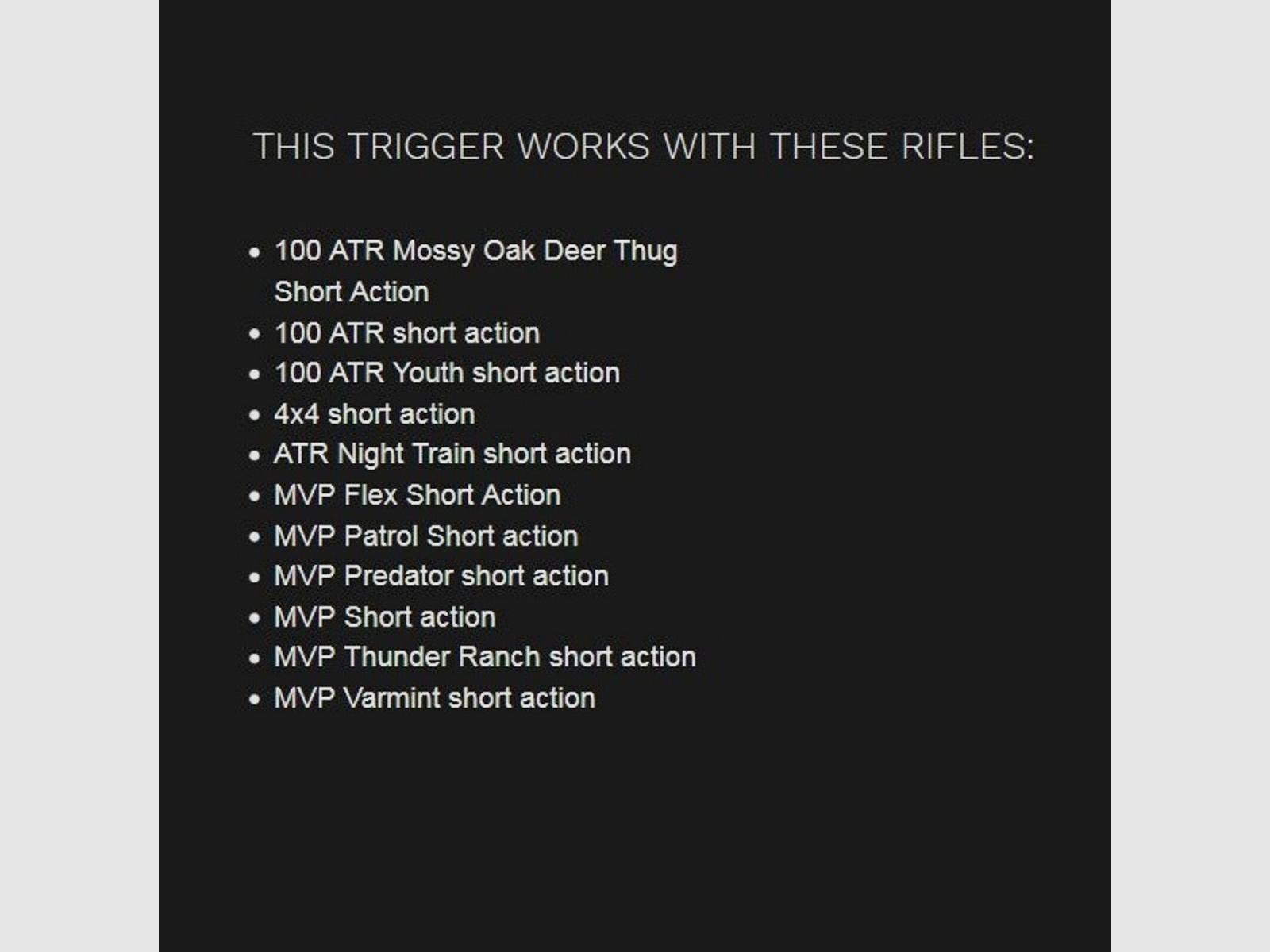 Timney Abzug m/S Mossberg 100ATR Short