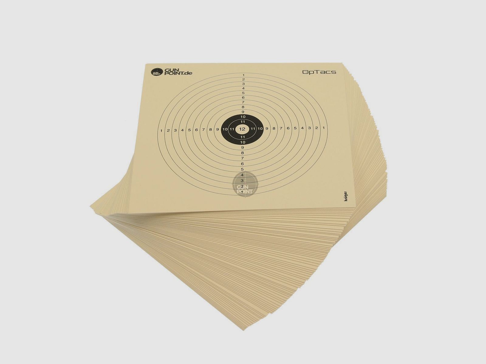 Air rifle target 14 x 14 cm - pack of 100