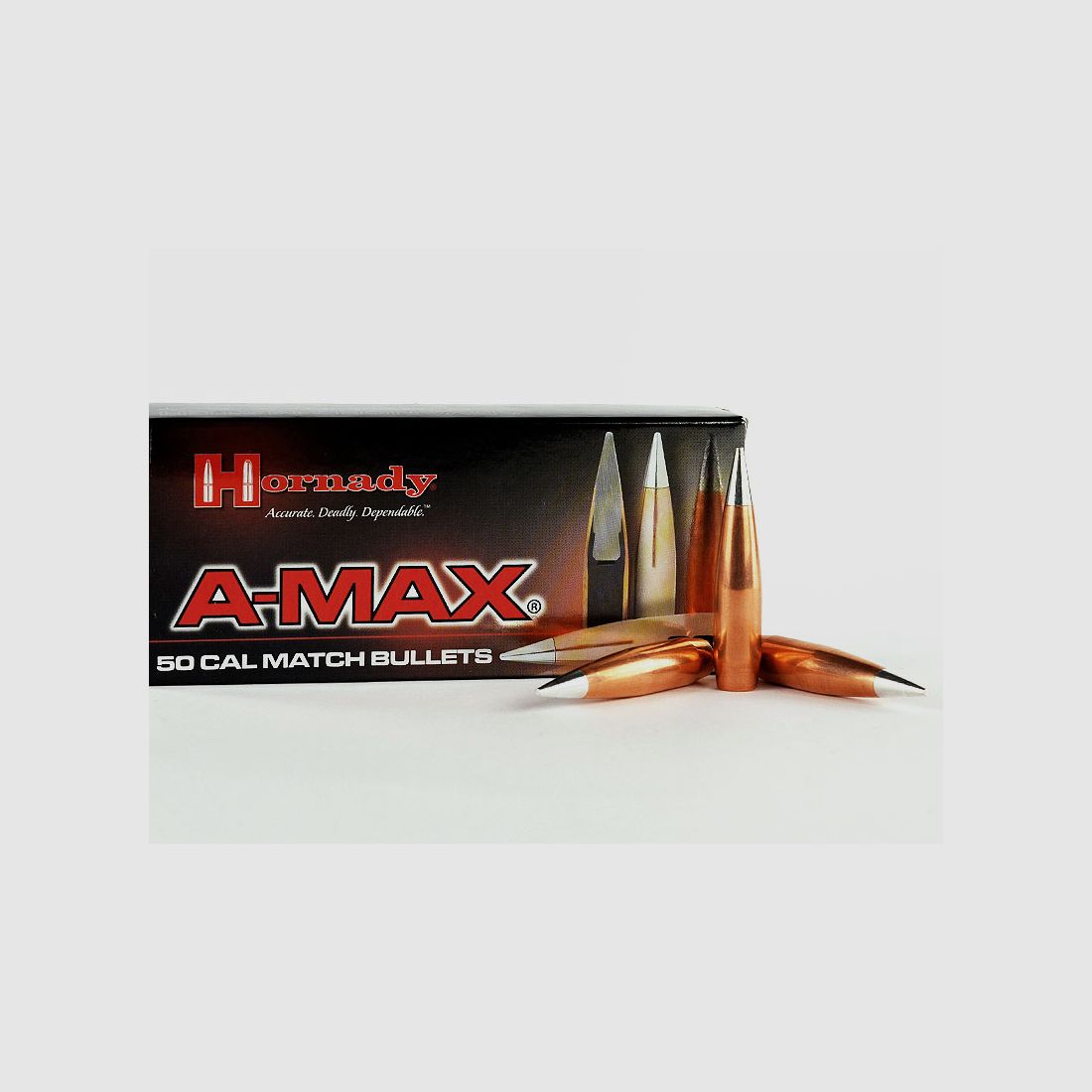 Hornady A-MAX Match Geschosse 1 Packung .50 / .510 750 grs (20 Schuss á 4,9455 €*)