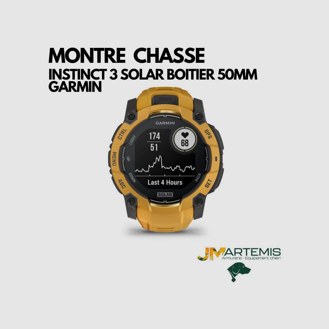 GARMIN Instinct® 3 SOLAR – GELB KOMPAKTIBLE ALPHA, Bild 2 von 8