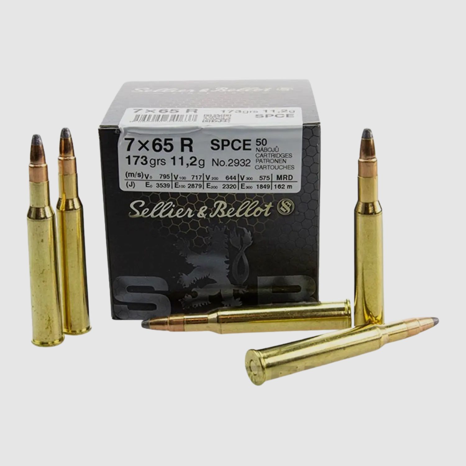 S&B 7x65R Teilmantel SPCE 173grs 50 Schuss