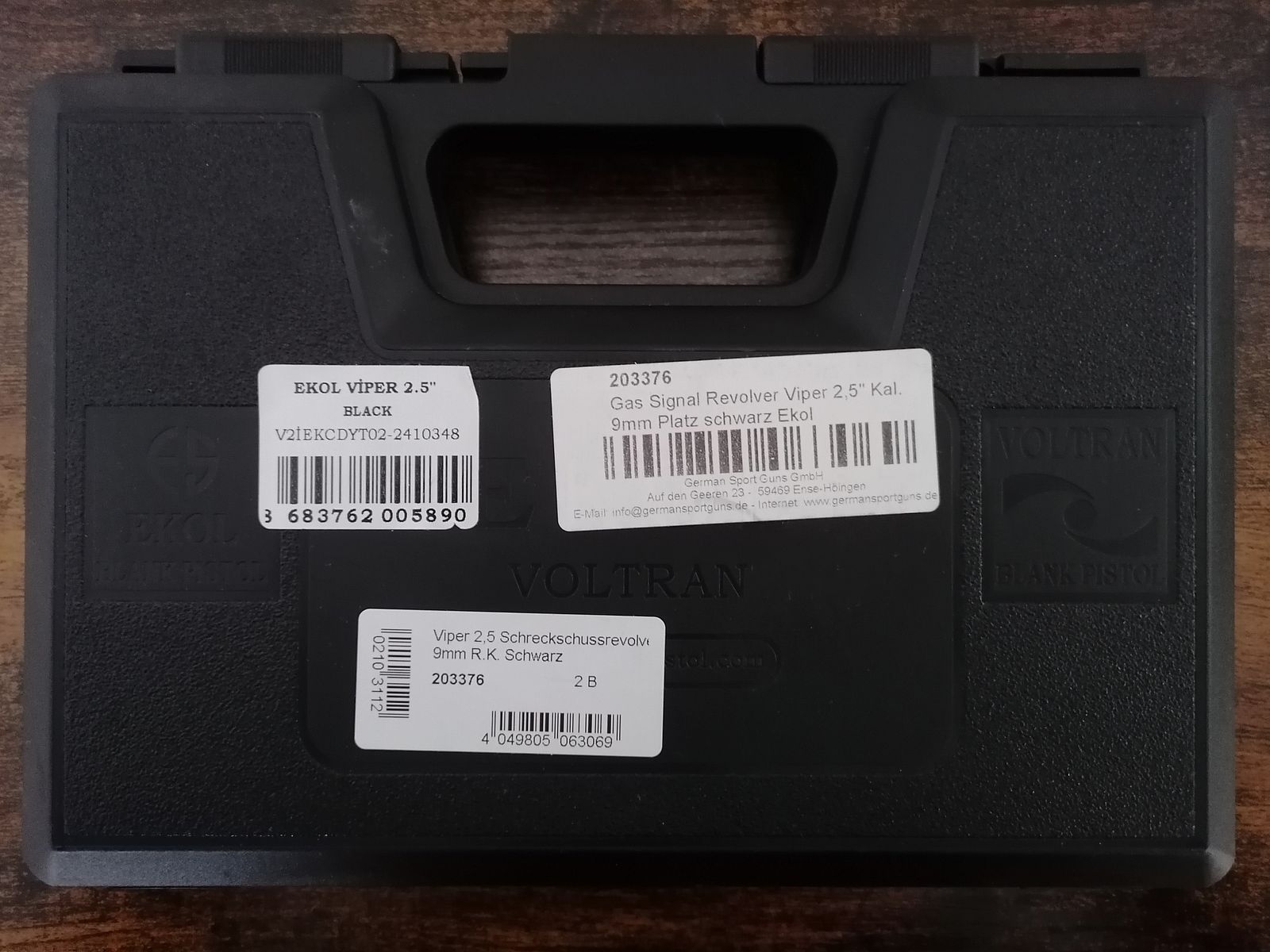 !!NEUWARE!! Ekol Viper 2,5" Gas Revolver 9mm RK Schwarz mit Echtholzgriffschalen und Koffer