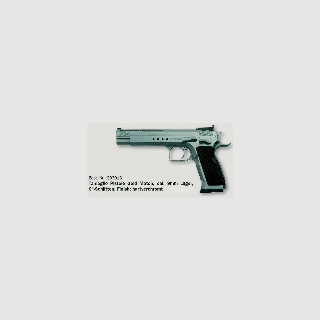 Tanfoglio Mod. Gold Match, 6 Zoll, hartverchromt