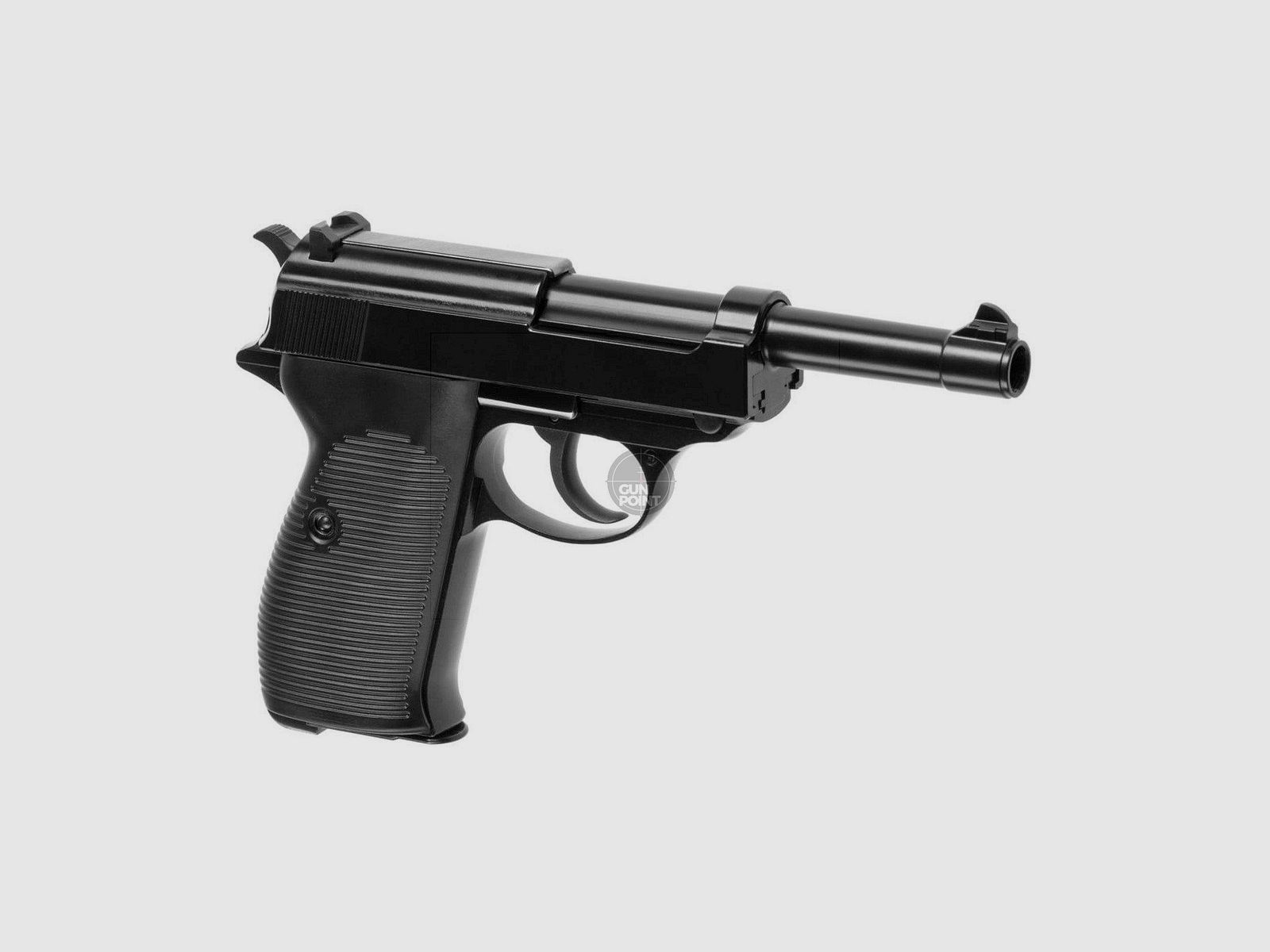 Airsoft - Pistola - WE P38 Full Metal GBB-Nero - da 18, oltre 0,5 Joule