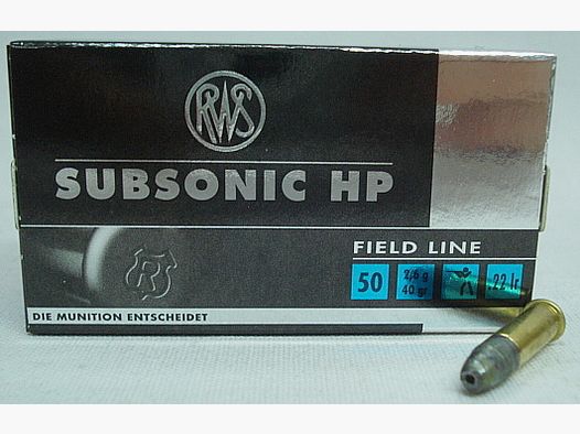 .22lr Subsonic HP - 2.6 g, V0 315 m/s (a50)