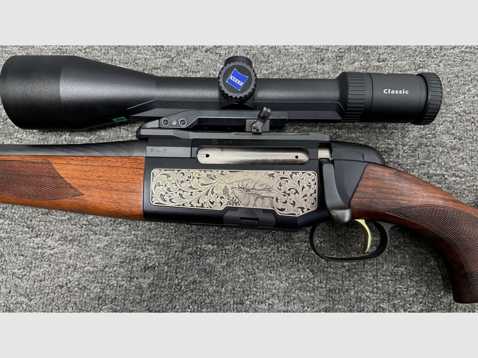 Steyr Mannlicher .308Win. + Zeiss  3-12x56 - Leuchtpunkt - M14x1 - LINKS !!!