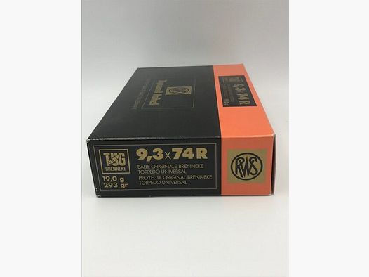 Büchsenpatronen RWS TUG-Brenneke 9,3x74R 19,0g. 293gr. !!!