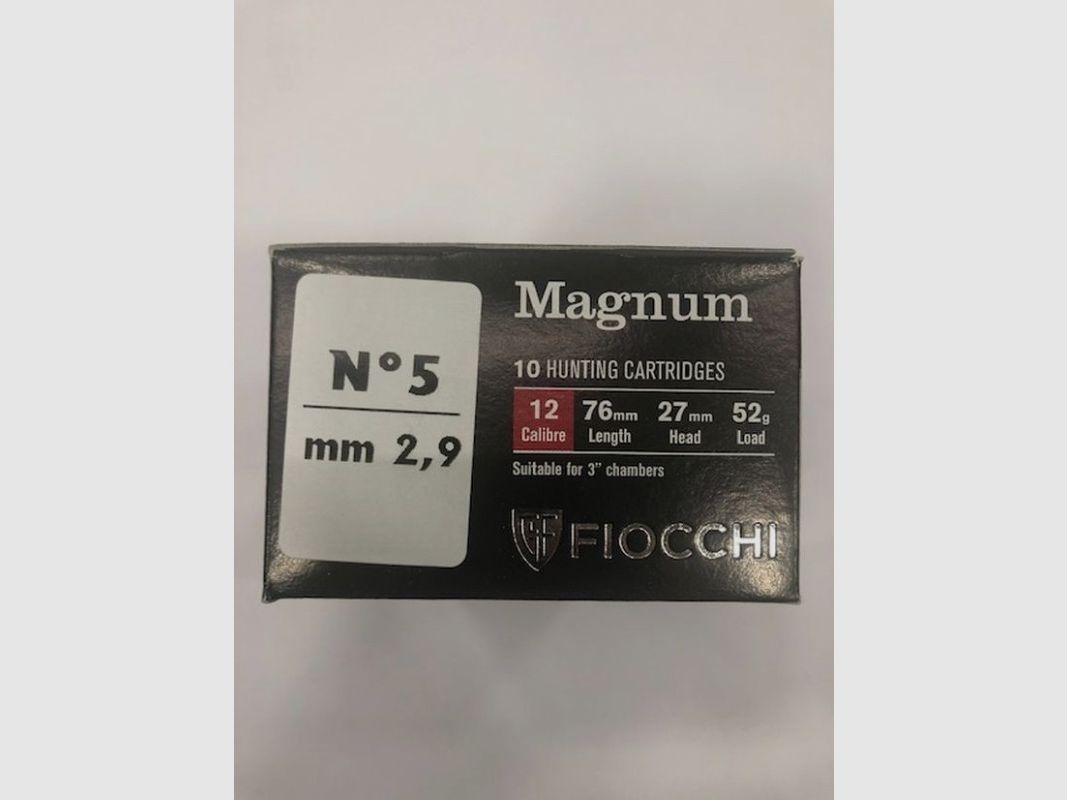 FIOCCHI PATRONEN C12 PB 5 MAGNUM, Bild 1 von 2