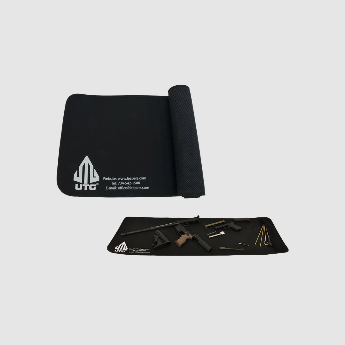 Universal Reinigungsmatte Waffenunterlage UTG Firearm Cleaning Mat, 37 x 132 cm, schwarz