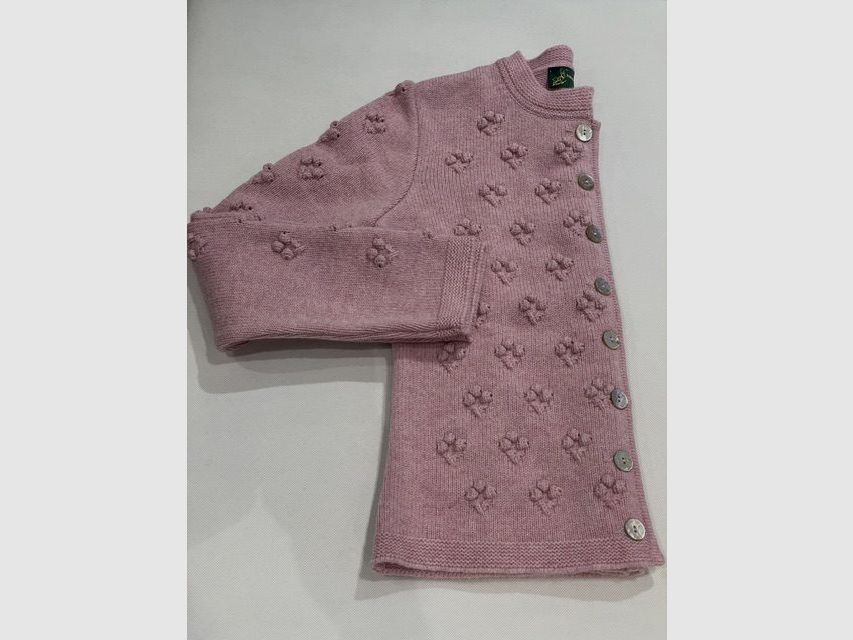 Cardigan da donna in lana merino rosa