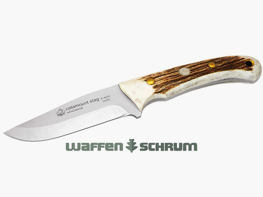 Puma Jagdmesser Catamount Stag  mit Lederscheide - Klingenlänge: 9,9cm