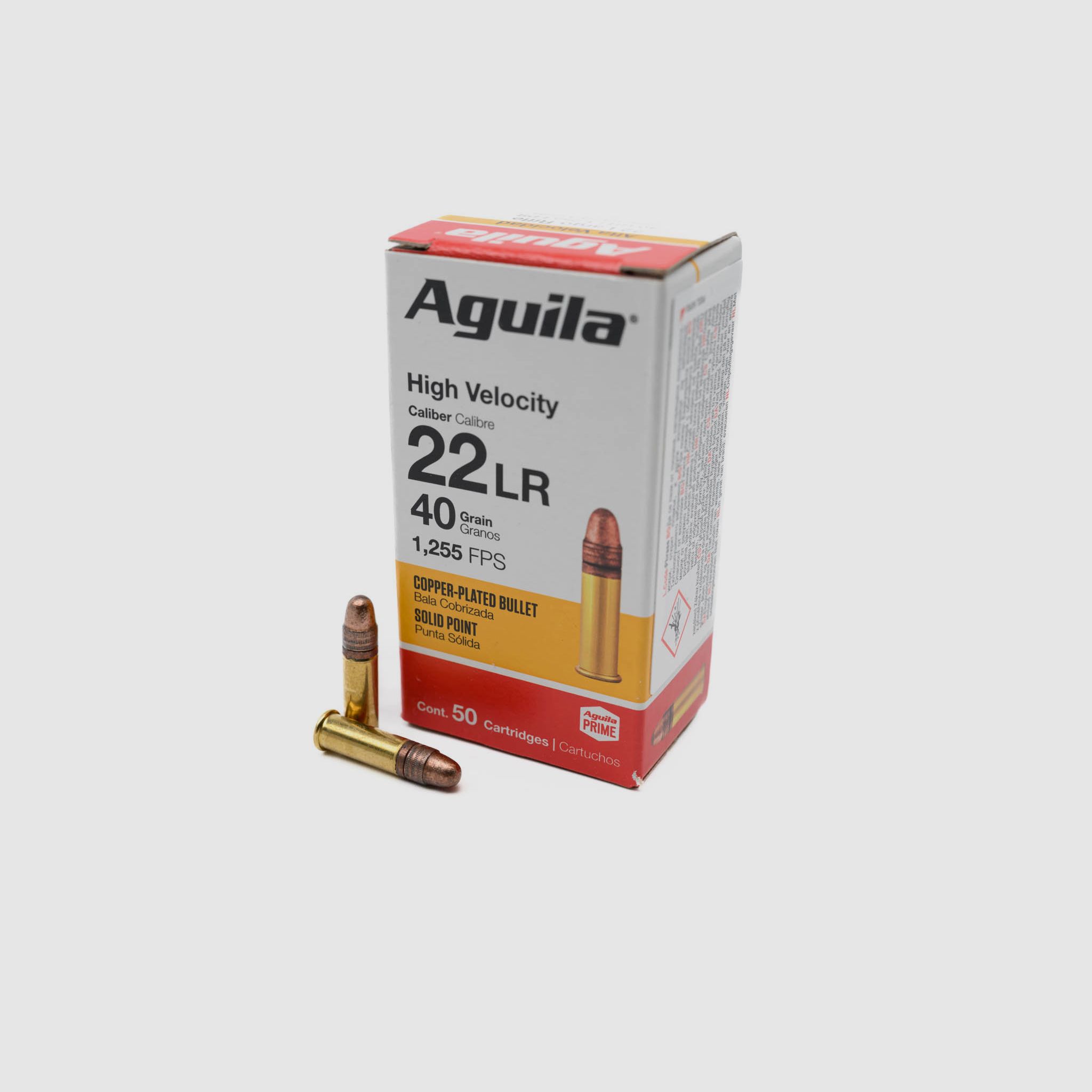 AGUILA .22 LR Alta Velocità Piatto Rivestito in Rame 40 grs.
