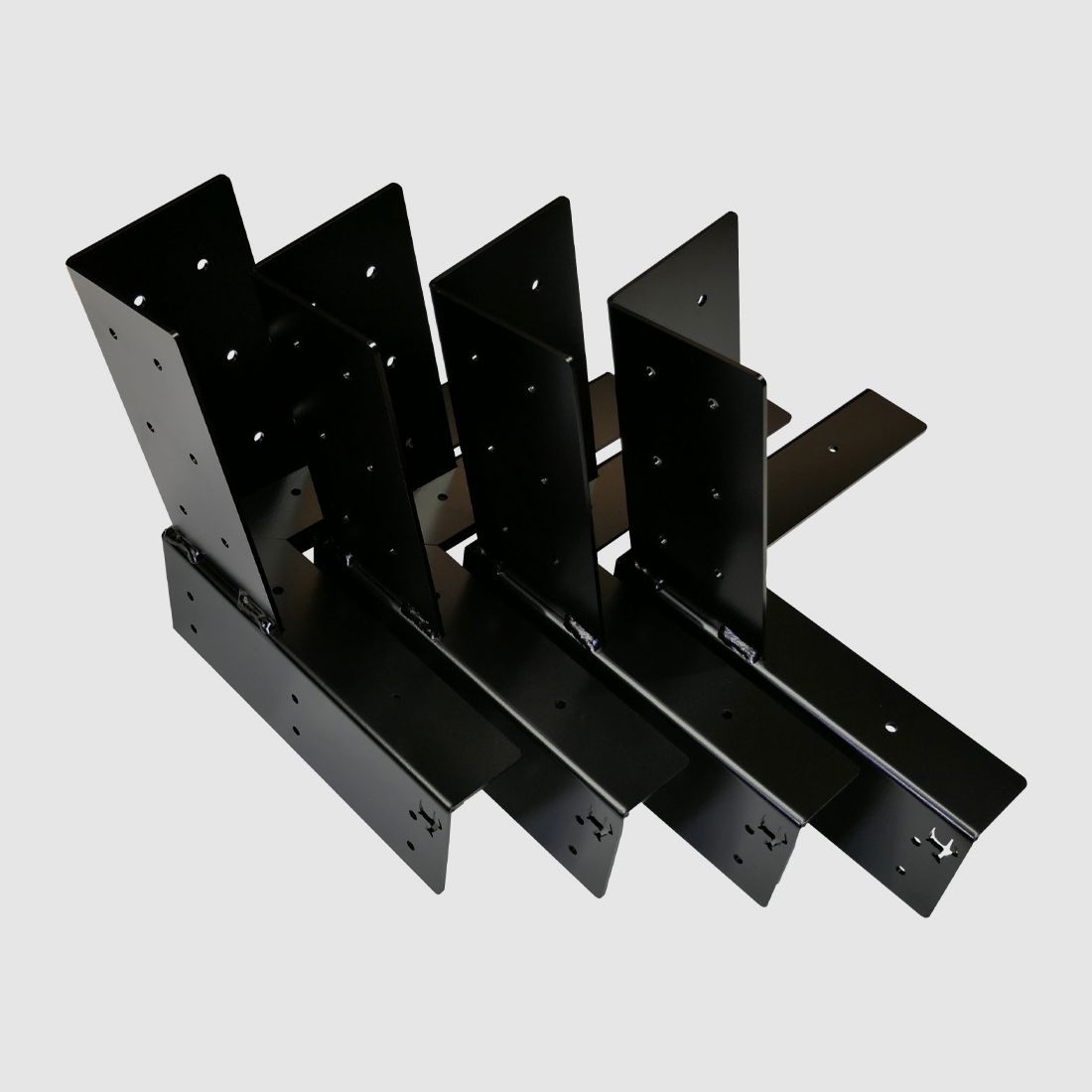 High-quality steel corner brackets 4-piece set KTL coated EXTREMELY ROBUST AND DURABLE