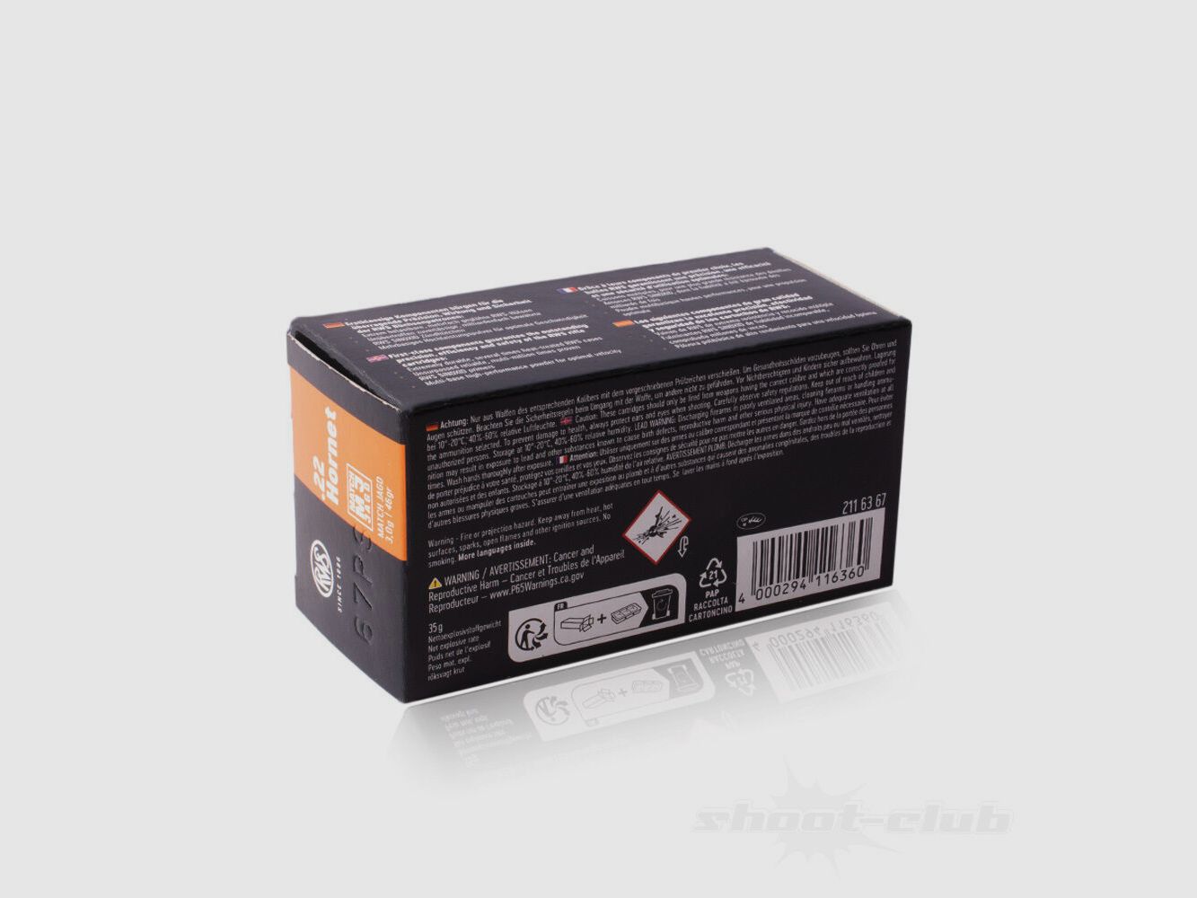 RWS .22 Hornet MT Match Chasse -