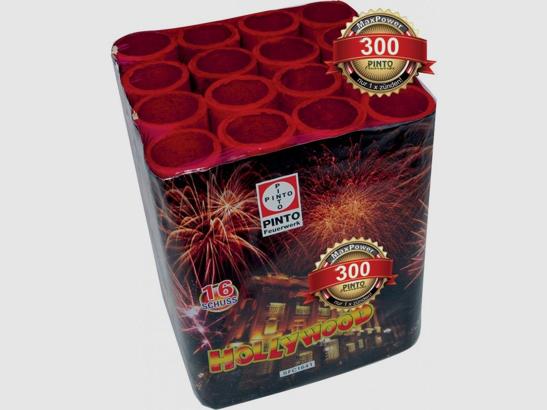 FIREWORK BATTERY HOLLYWOOD 16 RD 300G NEM CAT F2