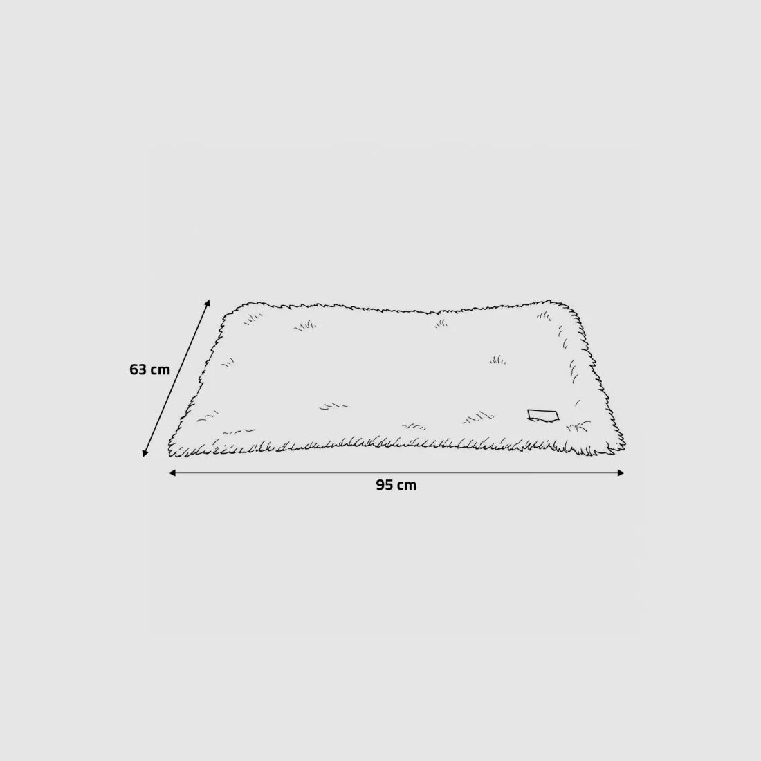 Coperta in Pelliccia Crema per Cane - 95x63cm, immagine 4 di 8