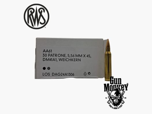 Amunicja RWS kal. 5,56x45 FMJ DM41A1 62gr (1op=30szt)