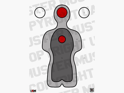 Cible silhouette DIN A1 - Cible de tir précise pour l'entraînement des autorités