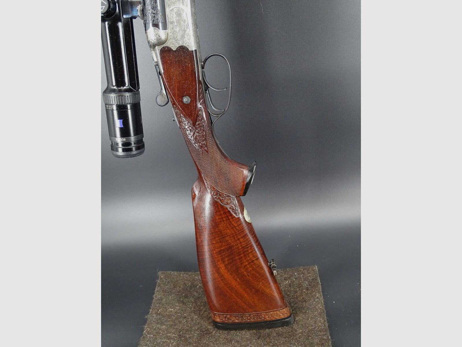 Bock / Doppelbüchsdrilling Sauer & Sohn 7x57R 8x57IRS 5,6x52R 2x Zeiss HT Sammlungsauflösung