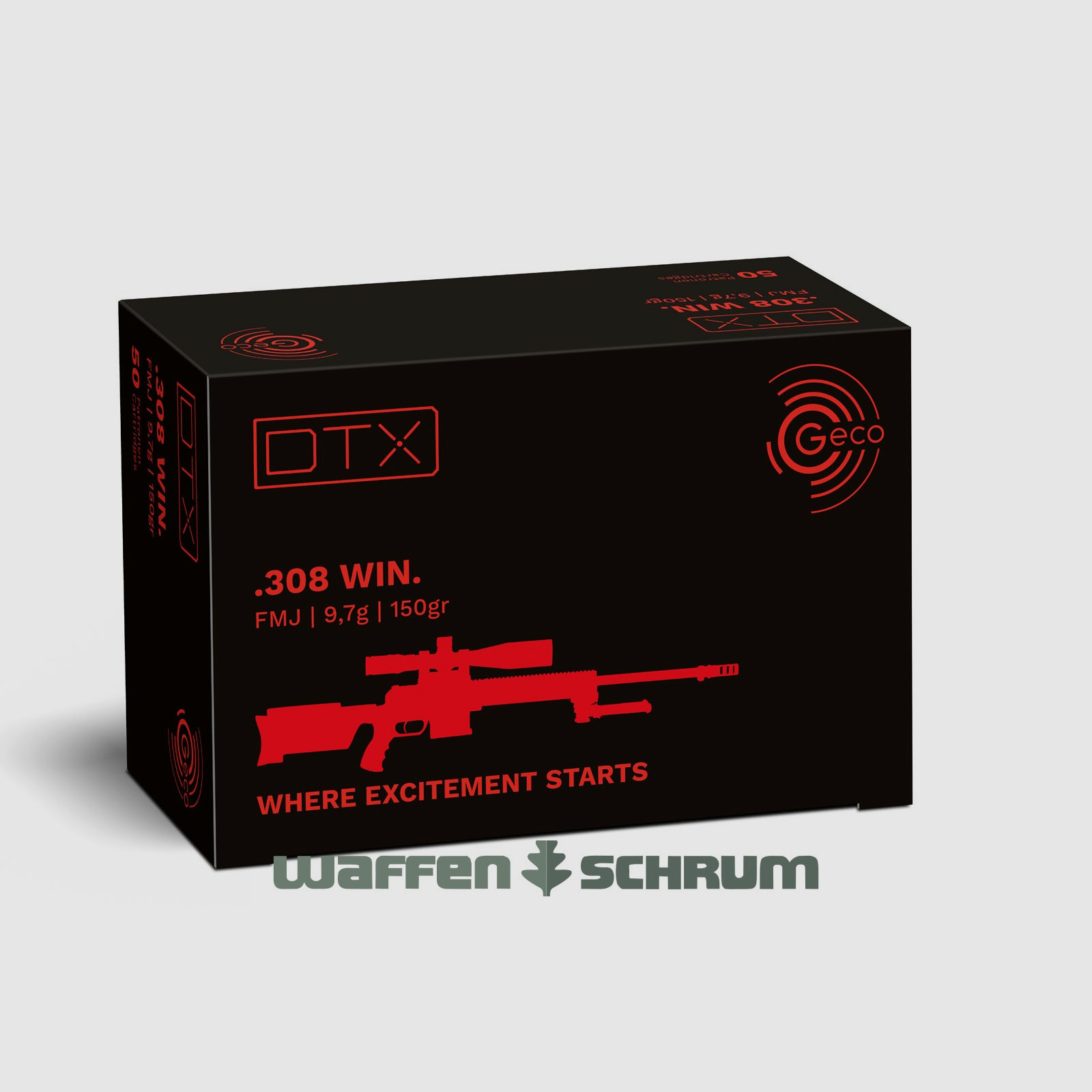 Geco DTX 9.7g - 150gr .308WIN. 50 pack
